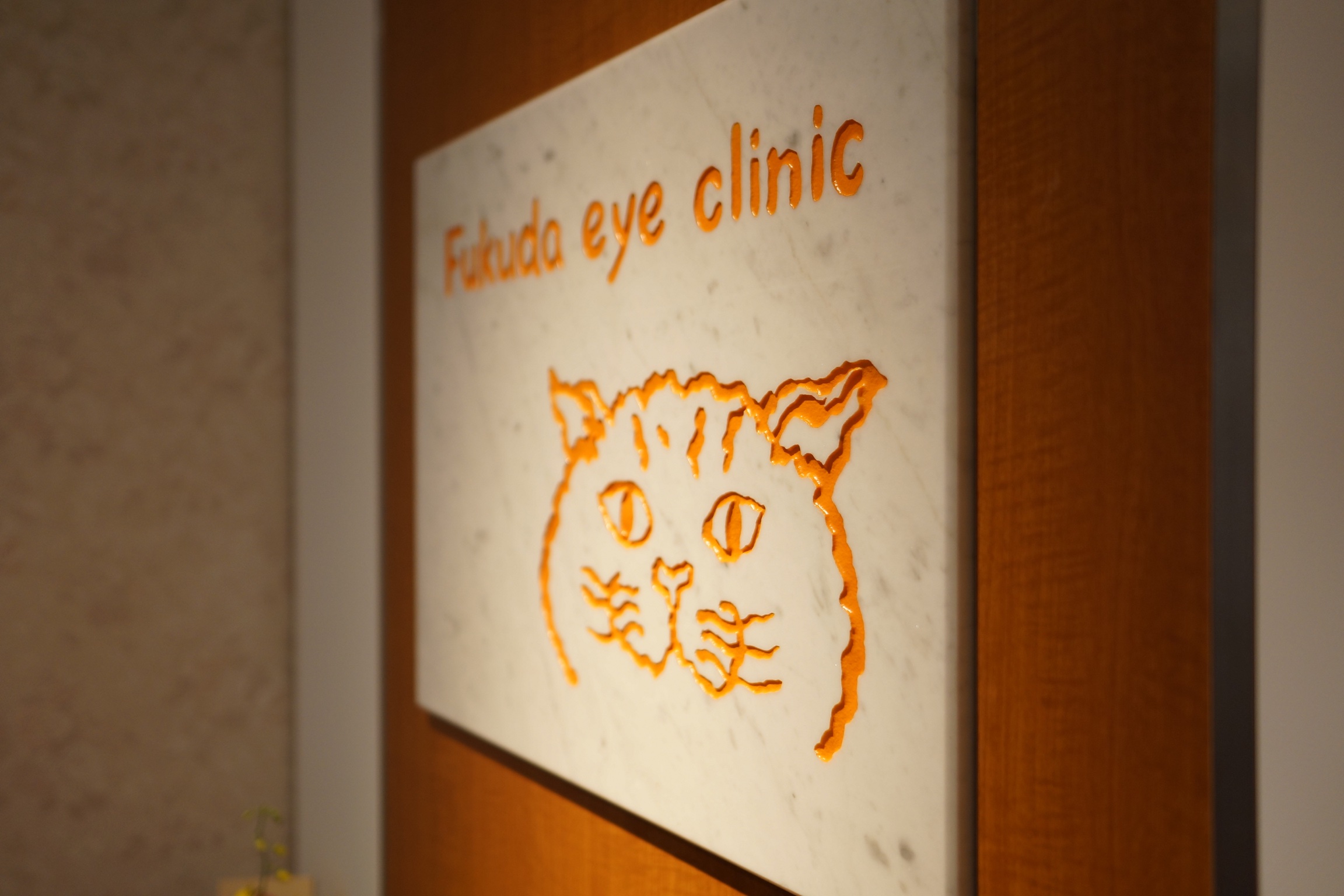 入口のねこの看板